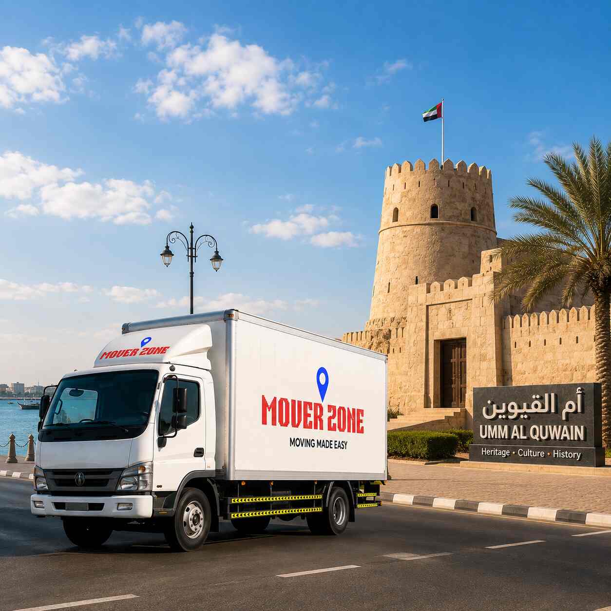 Mover Zone enclosed moving truck serving Umm Al Quwain